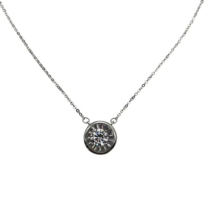 Zircon Necklace, Circle Necklace, Choker Necklace